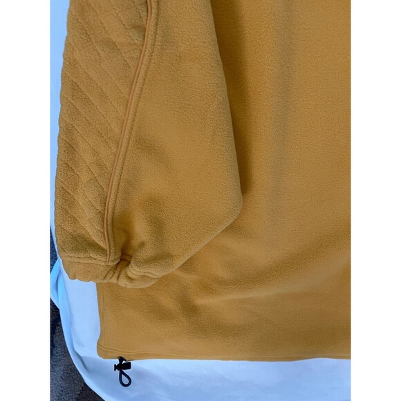 Izod Perform X Women's 1/4 Zip Fleece Pullover Jacket slash pocket sz 1X–Yellow - Picture 8 of 10